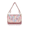 J I Women’s Embellished Sequin & Pearl Beaded Shoulder Bag with Tassels