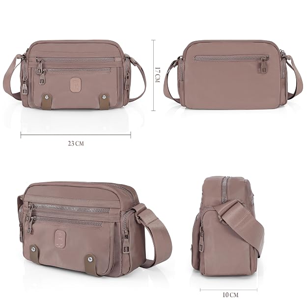 Bag in Fashionable Crossbody Messenger Bag for Women | Durable Nylon Side Bag with Zip Closure