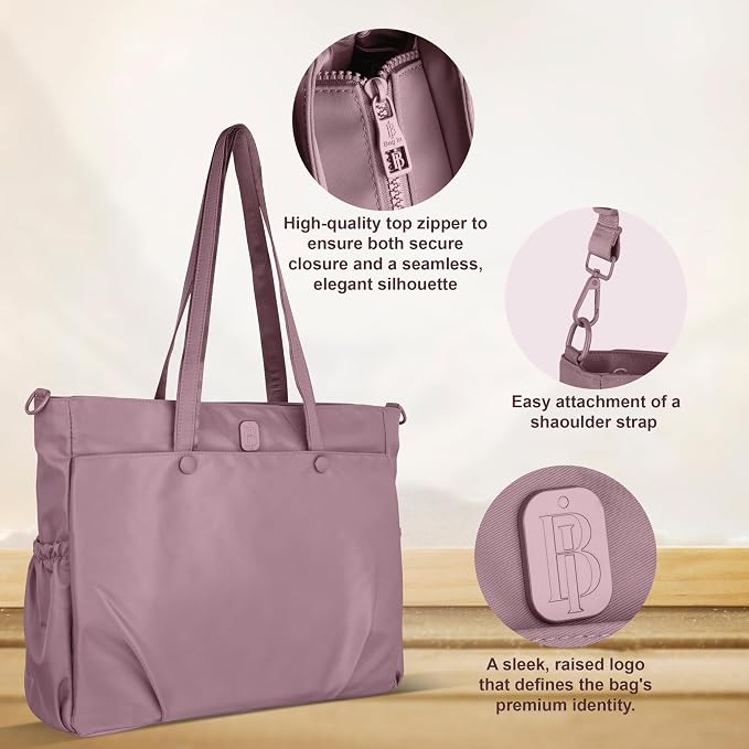 Bag in Premium Large Capacity Everyday Tote Bag for Women with Zipper Closure and Multi Pocket Storag