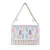 J I Women’s Embellished Sequin & Pearl Beaded Shoulder Bag with Tassels