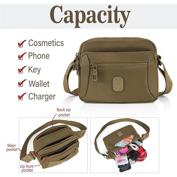 J I Luxury Style Mini Crossbody Sling Bag for Women – Compact, Durable & Multi-Compartment Design