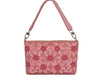 J I ACCESSORIES Velvet Hand-Embroidered Floral Clutch