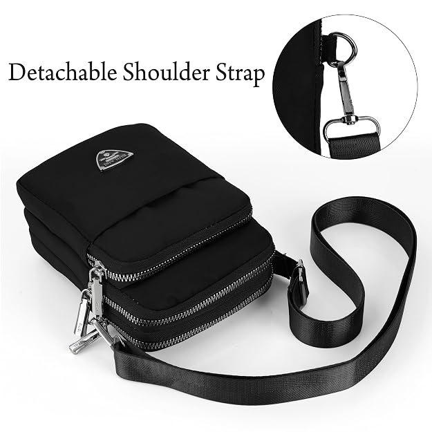 Bag in Multi-Compartment Crossbody Phone Bag for Women Stylish and Compact Zippered Pouch with Adjustable Strap – 8 Trendy Colors for Everyday Use