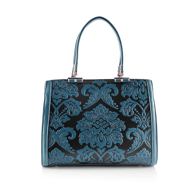 Bag in Elegant Damask Patterned Handbag for Women Chic Designer Shoulder Bag with Durable Handles Perfect for Formal & Casual Outings