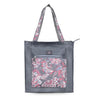 Bag in Foldable Tote Bag for Travel & Grocery – Floral Design, Zipper Closure
