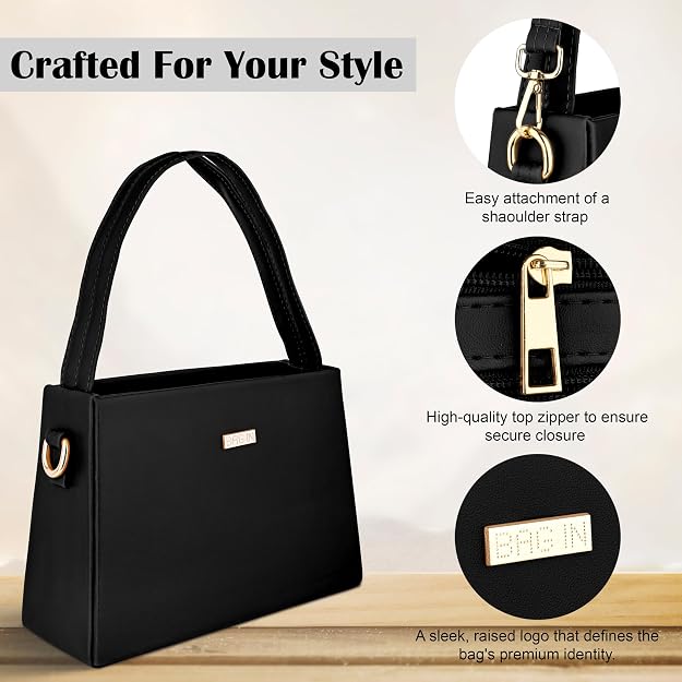 Bag in Women's Premium Shoulder Handbag Elegant Top Handle Purse Spacious Zipper Closure Satchel Bag for Office, Party, Casual, Shopping & Daily Use