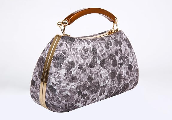 Bag in Floral Handbag with Gold Accents & Crossbody Strap Stylish and Compact Accessory for Every Occasion