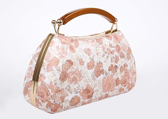Bag in Floral Handbag with Gold Accents & Crossbody Strap Stylish and Compact Accessory for Every Occasion