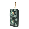 Bag in Handmade Beaded Floral Design Pouch for Women, Boho Chic Mobile Purse (Green)