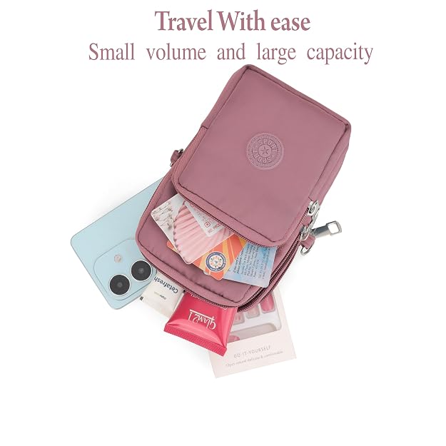 Bag in Women’s Floral Crossbody Phone Bag – Multi-Pocket Small Shoulder Purse with Adjustable Strap