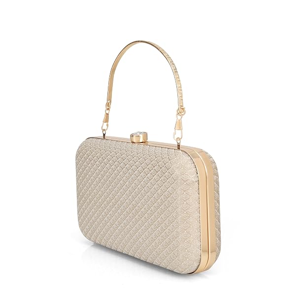 BAG IN Women Evening Hand Clutch | Ladies Party Wedding Purse with Chain Strap