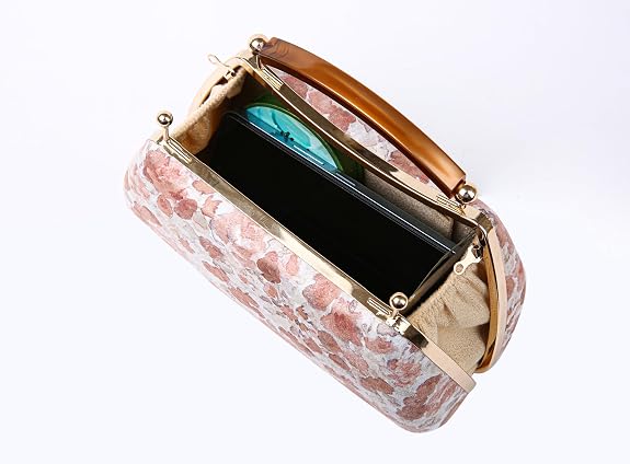 Bag in Floral Handbag with Gold Accents & Crossbody Strap Stylish and Compact Accessory for Every Occasion