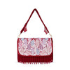 J I Women’s Embellished Sequin & Pearl Beaded Shoulder Bag with Tassels
