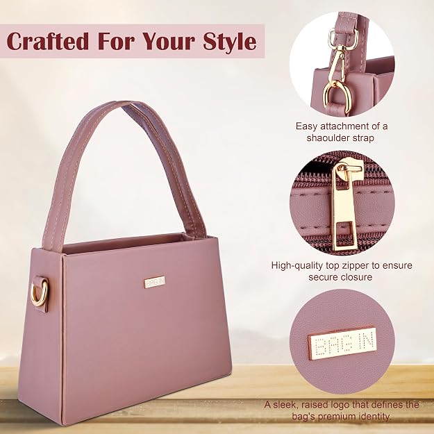 Bag in Women's Premium Shoulder Handbag Elegant Top Handle Purse Spacious Zipper Closure Satchel Bag for Office, Party, Casual, Shopping & Daily Use