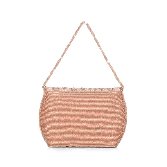 BAG IN Elegant Beaded Evening Clutch Purse with Detachable Chain Strap – Handcrafted Party Shoulder Bag for Women