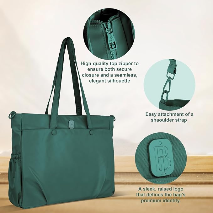 Bag in Premium Large Capacity Everyday Tote Bag for Women with Zipper Closure and Multi Pocket Storag