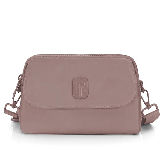J I Women’s Small Crossbody Bag, Lightweight Shoulder Sling Purse with Adjustable Strap, Flap & Zipper Closure for Travel and Daily Use