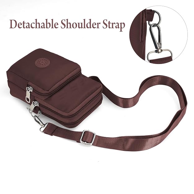 Bag in Women’s Floral Crossbody Phone Bag – Multi-Pocket Small Shoulder Purse with Adjustable Strap