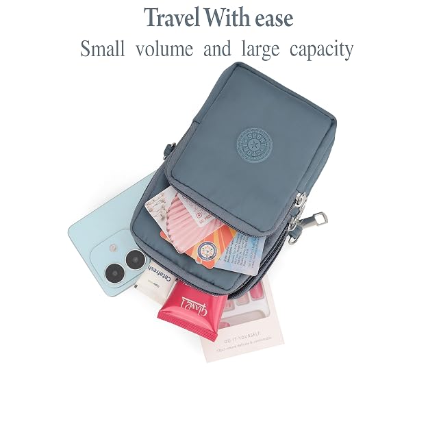 Bag in Women’s Floral Crossbody Phone Bag – Multi-Pocket Small Shoulder Purse with Adjustable Strap