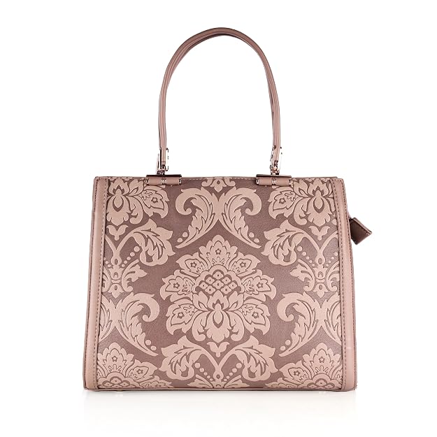 Bag in Elegant Damask Patterned Handbag for Women Chic Designer Shoulder Bag with Durable Handles Perfect for Formal & Casual Outings