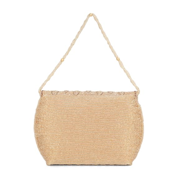 BAG IN Elegant Beaded Evening Clutch Purse with Detachable Chain Strap – Handcrafted Party Shoulder Bag for Women