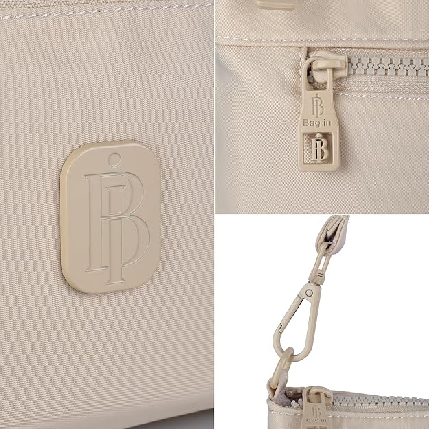 Bag In Nylon Shoulder Bag for Women, Compact Lightweight Zippered Crossbody Purse