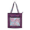 Bag in Foldable Tote Bag for Travel & Grocery – Floral Design, Zipper Closure