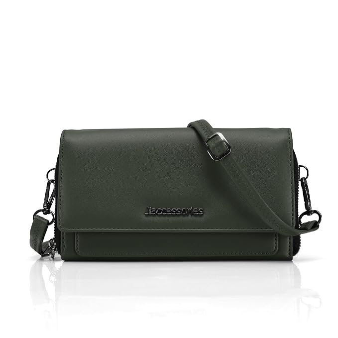 J I Elegant Premium Women’s Clutch Wallet Luxury Look with Zip Closure