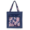 Bag in Foldable Tote Bag for Travel & Grocery – Floral Design, Zipper Closure