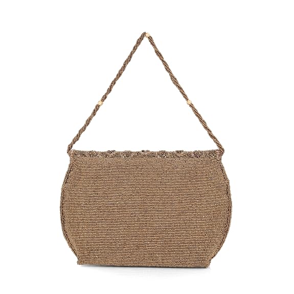 BAG IN Elegant Beaded Evening Clutch Purse with Detachable Chain Strap – Handcrafted Party Shoulder Bag for Women