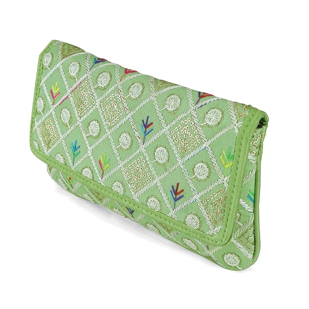 BAG IN Handmade Embroidered Sling Clutch – Wedding, Party & Festive Occasion Purse