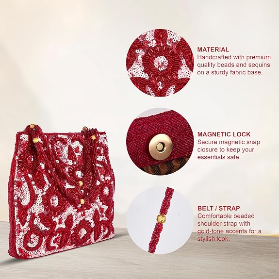 Bag in Women’s Sequin Embroidered Beaded Shoulder Bag