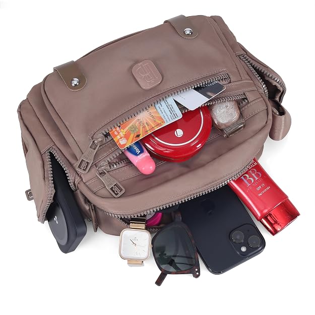 Bag in Fashionable Crossbody Messenger Bag for Women | Durable Nylon Side Bag with Zip Closure