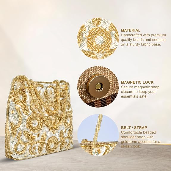 Bag in Women’s Sequin Embroidered Beaded Shoulder Bag
