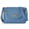 Bag in Stylish Women's Leather Shoulder Bag Embroidered Flap Crossbody Purse with Zipper Compartments & Adjustable Strap